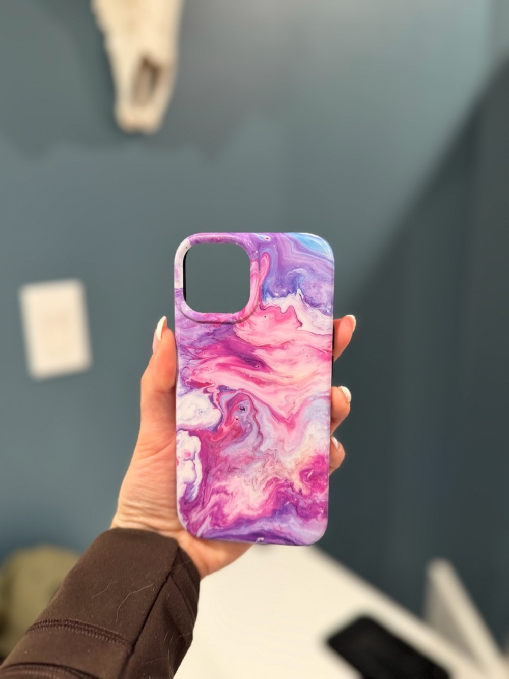 Casely iPhone 15 Case - ‘Tie Dying Over You’ Purple Marble